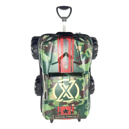 Mochila Linea Autos Camuflado Monster Trucks