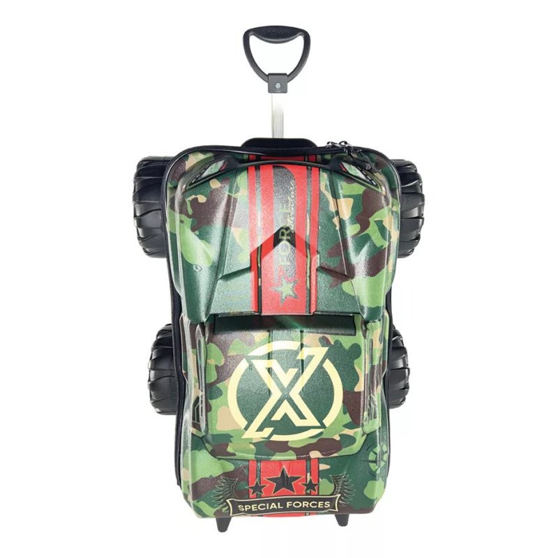 Mochila Linea Autos Camuflado Monster Trucks
