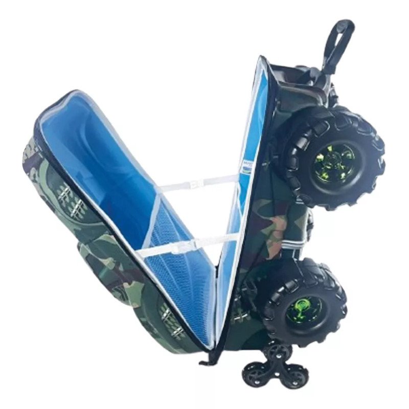 Mochila Linea Autos Camuflado Monster Trucks